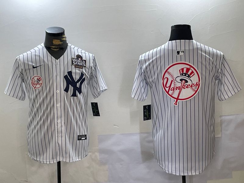 Men New York Yankees Blank White stripe Game 2024 Nike MLB Jersey style 10271->new york yankees->MLB Jersey